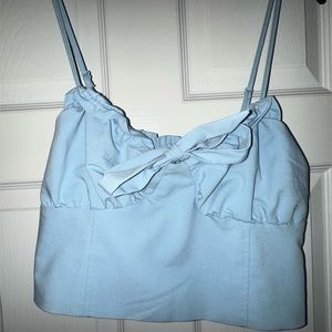 Light blue corset top. NEVER WORN.